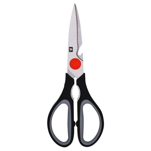 Deli Home 21cm Kitchen Scissors Shears With Bottle Opener - 7750 - Black - 21 cm